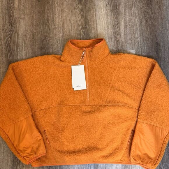 Halfdays Pieper Fleece Jacket Sunset Orange Size M NWT $189 - Picture 2 of 9